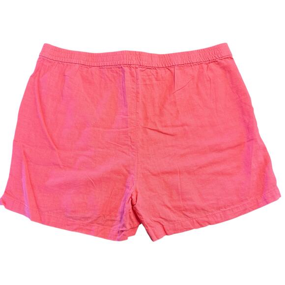 J crew Womens pink linen viscose blend shorts, pockets, XL - Picture 6 of 6